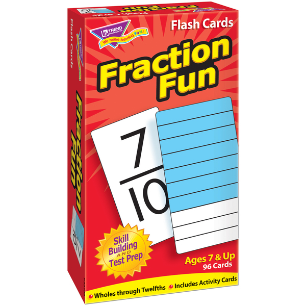 Trend Enterprises Fraction Fun Skill Drill Flash Cards T53109